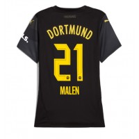 Camisa de Futebol Borussia Dortmund Donyell Malen #21 Equipamento Secundário Mulheres 2024-25 Manga Curta